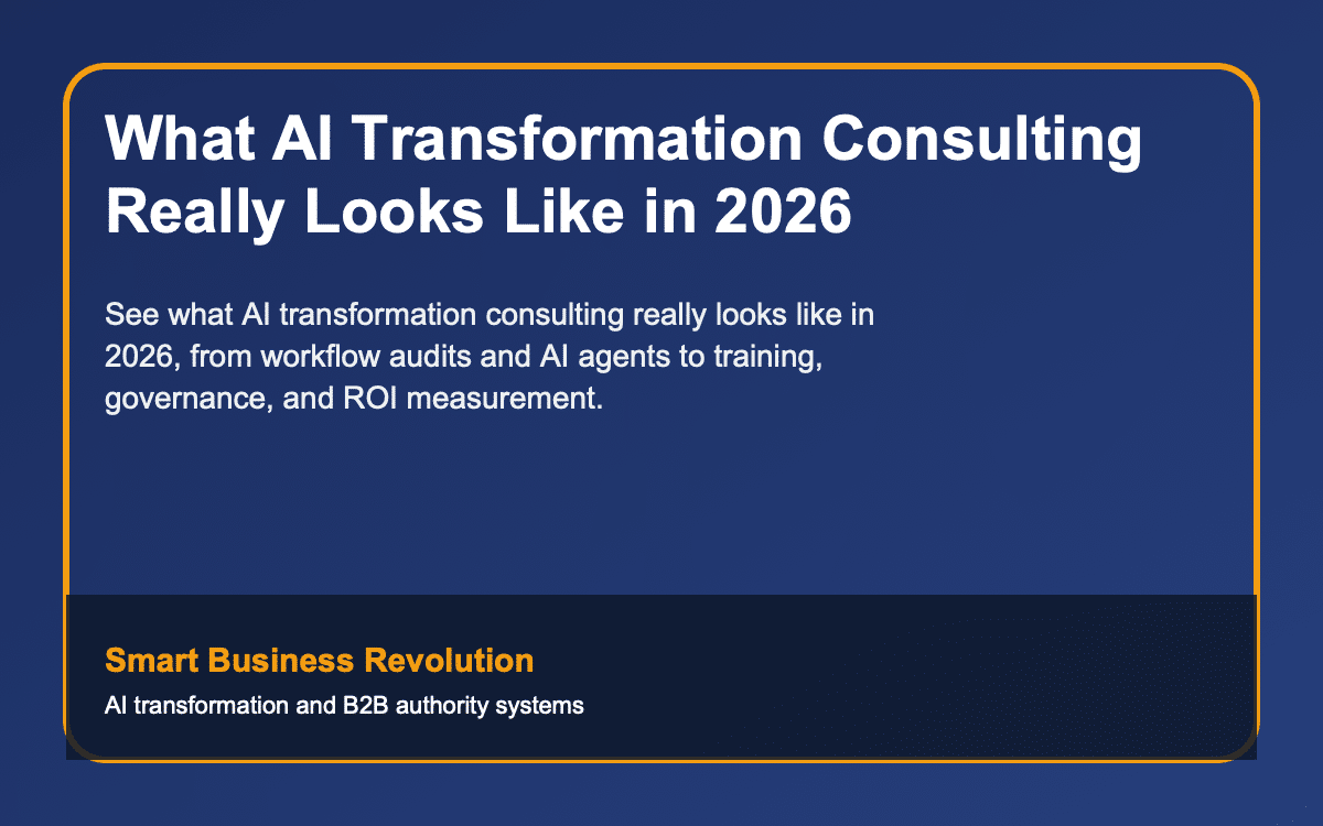 What AI Transformation Consulting Really Looks Like in 2026